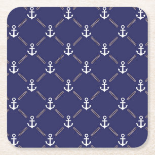 Dessous De Verre Carré Motif d'Ancre