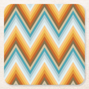 Dessous De Verre Carré Motif d'arrière - plan de Chevron