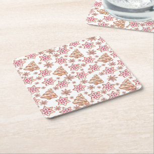 Dessous De Verre Carré Motif de biscuits de Noël doux