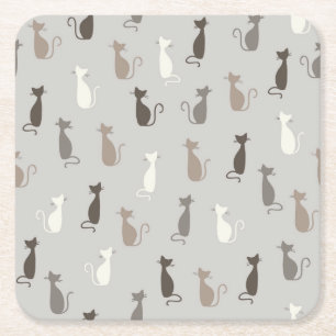 Dessous De Verre Carré Motif de chats