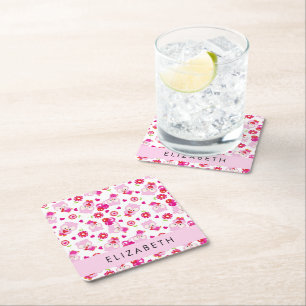 Dessous De Verre Carré Motif De Chouettes, Chouettes Mignonnes, Chouettes