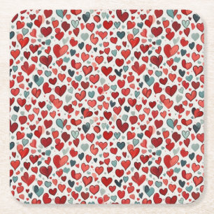 Dessous De Verre Carré Motif de coeur