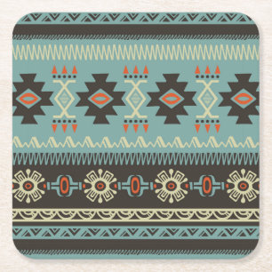 Dessous De Verre Carré Motif de couverture natif