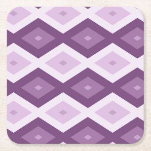 Dessous De Verre Carré Motif de diamant violet