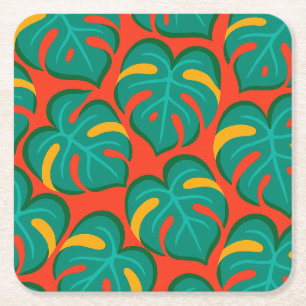Dessous De Verre Carré Motif de Fiesta Tropicale