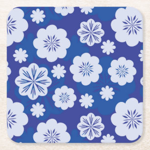 Dessous De Verre Carré motif de fleur