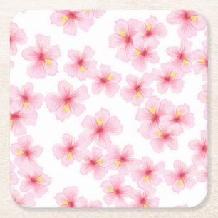 Dessous De Verre Carré Motif de fleurs