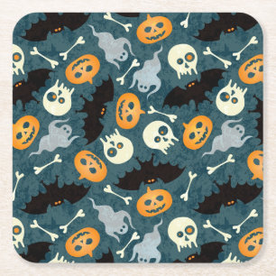 Dessous De Verre Carré Motif de Halloween