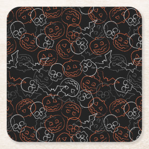 Dessous De Verre Carré Motif de Halloween