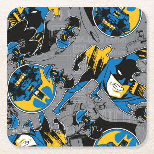 Dessous De Verre Carré Motif de lancer à fond Batman