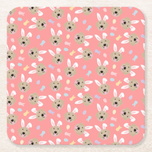 Dessous De Verre Carré Motif de l'épreuve de Pâques Bunny