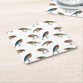 Dessous De Verre Carré Motif de leurre de pêche