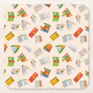 Dessous De Verre Carré Motif de livre