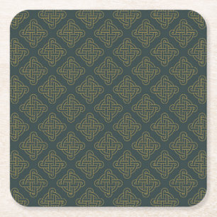 Dessous De Verre Carré Motif de noeud celtique élégant