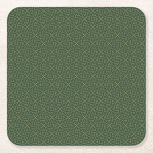 Dessous De Verre Carré Motif de noeud celtique tissé