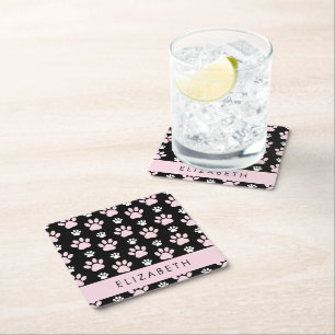 Dessous De Verre Carré Motif De Pailles, Pailles Roses, Pailles De Chien,