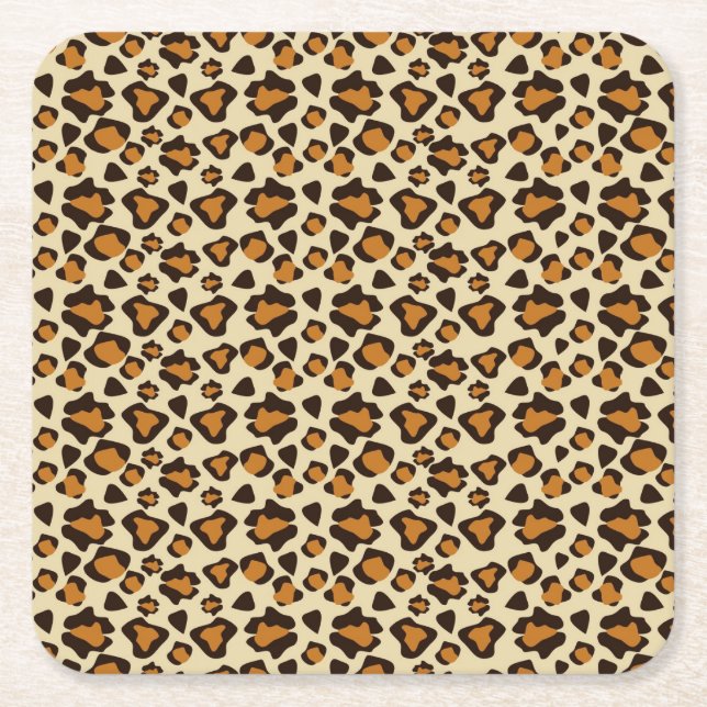 Dessous De Verre Carré Motif de peau de guépard (Devant)
