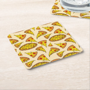 Dessous De Verre Carré Motif de pizza au fromage fondu