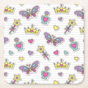 Dessous De Verre Carré motif de princesse de ballet
