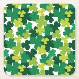 Dessous De Verre Carré Motif de shamrock du jour de St Patrick