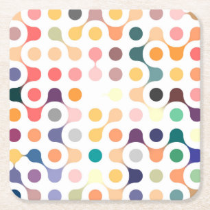 Dessous De Verre Carré Motif de structure moléculaire