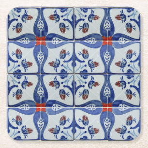 Dessous De Verre Carré Motif de style carreaux en céramique