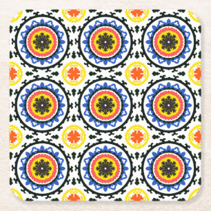 Dessous De Verre Carré Motif de Suzani