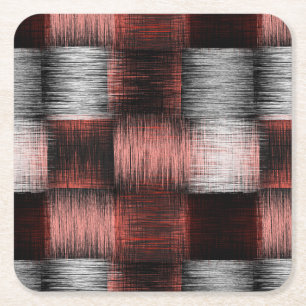 Dessous De Verre Carré Motif de tableau de bord noir et rouge cool
