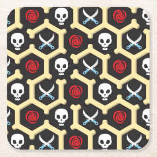Dessous De Verre Carré Motif de thème de bandit