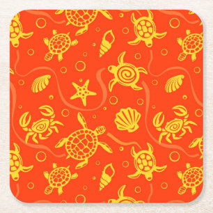 Dessous De Verre Carré Motif de tortues