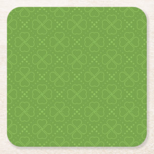 Dessous De Verre Carré Motif de trèfle de coeur