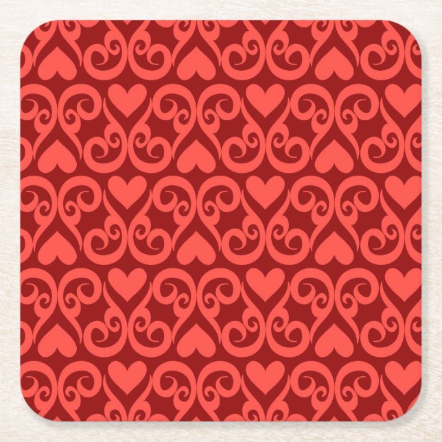 Dessous De Verre Carré Motif de Valentine (Devant)