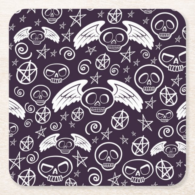 Dessous De Verre Carré Motif de "vaudou" (Devant)