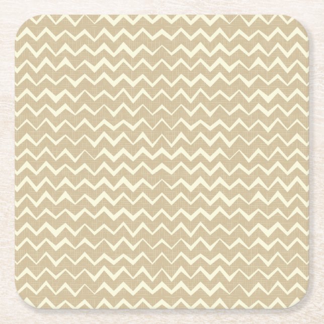 Dessous De Verre Carré Motif de zigzag (Devant)