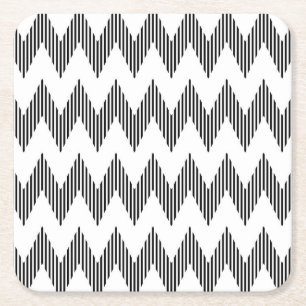 Dessous De Verre Carré Motif de zigzag géométrique