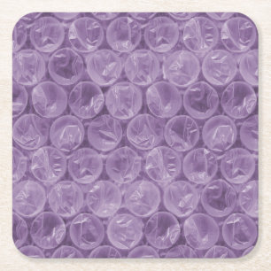 Dessous De Verre Carré Motif d'enveloppement de bulle violette