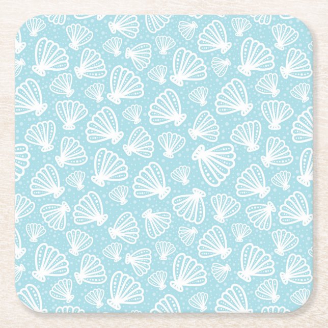 Dessous De Verre Carré Motif d'été (Devant)