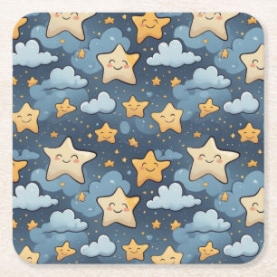 Dessous De Verre Carré Motif d'étoiles