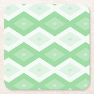 Dessous De Verre Carré Motif diamant vert pomme