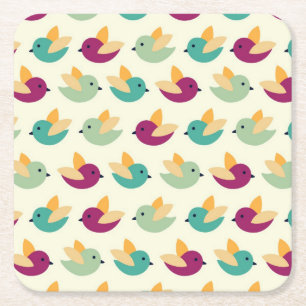 Dessous De Verre Carré Motif d'oiseaux