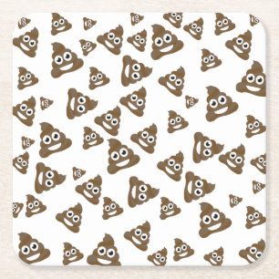 Dessous De Verre Carré Motif Emoji Cou Cou