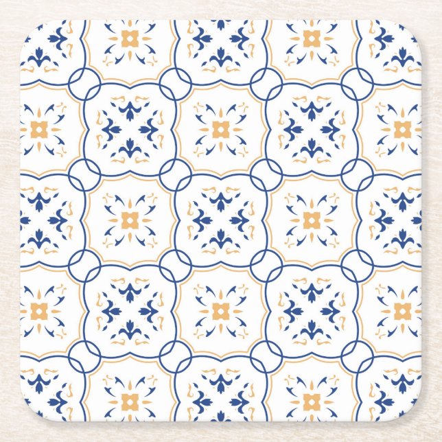 Dessous De Verre Carré Motif floral (Devant)
