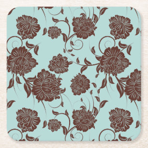 Dessous De Verre Carré Motif floral 13
