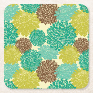 Dessous De Verre Carré Motif floral 2