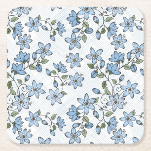 Dessous De Verre Carré Motif floral 2 2