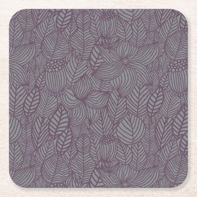 Dessous De Verre Carré Motif floral 3 (Devant)