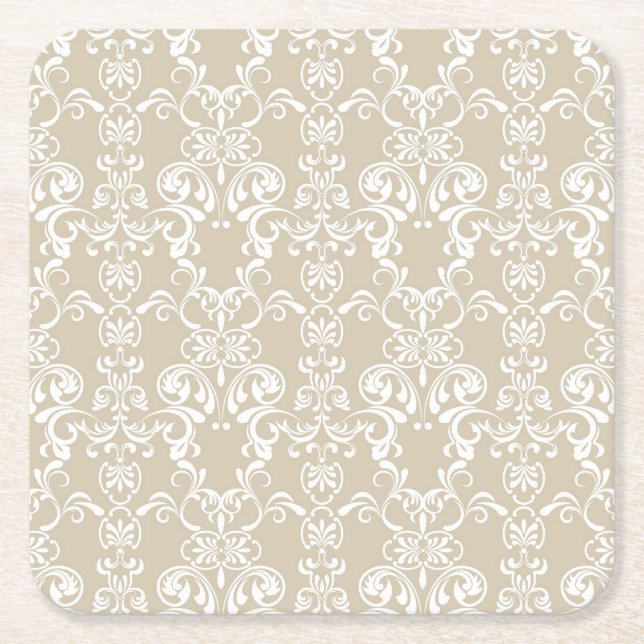 Dessous De Verre Carré Motif floral 4 (Devant)