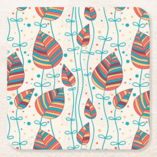 Dessous De Verre Carré Motif floral 5 2