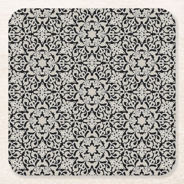 Dessous De Verre Carré Motif floral arabe (Devant)