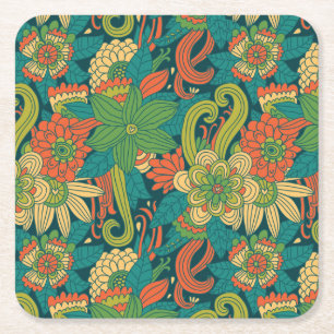 Dessous De Verre Carré Motif floral d'été